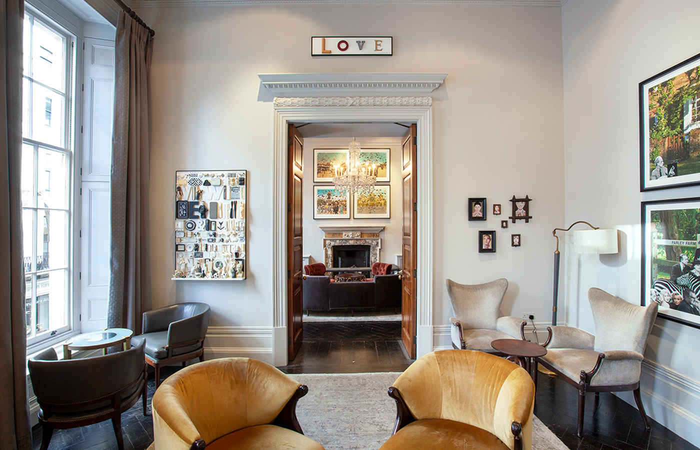 Peter Blake drawing room love sign