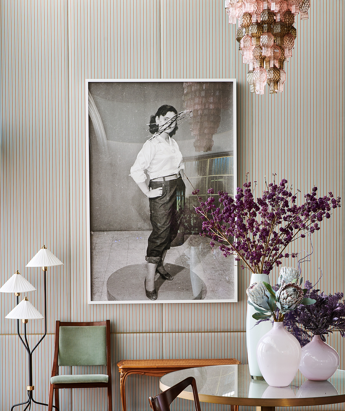 Akram Zaatari Mrs Beqari hanging in the Library