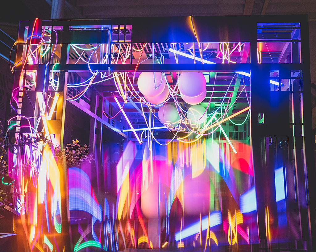 Patrons Party March 2022 installation by May Ali