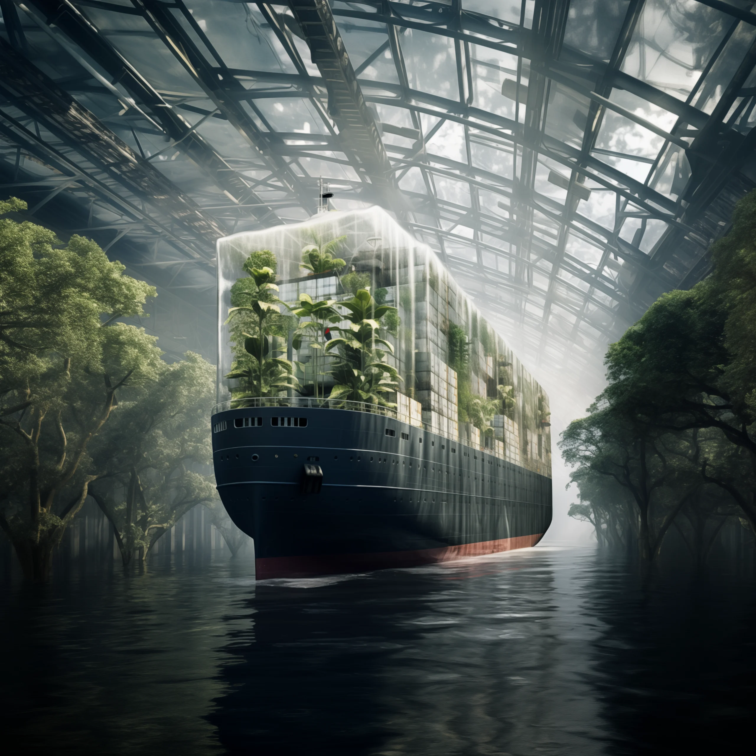 martinquinn_a_large_cargo_ship_with_a_greenhouse_on_top_filled__d23f5be6-5bc8-4738-b05d-1d9dd7618326